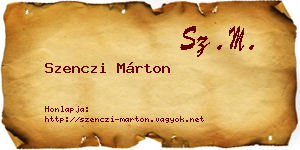 Szenczi Márton névjegykártya